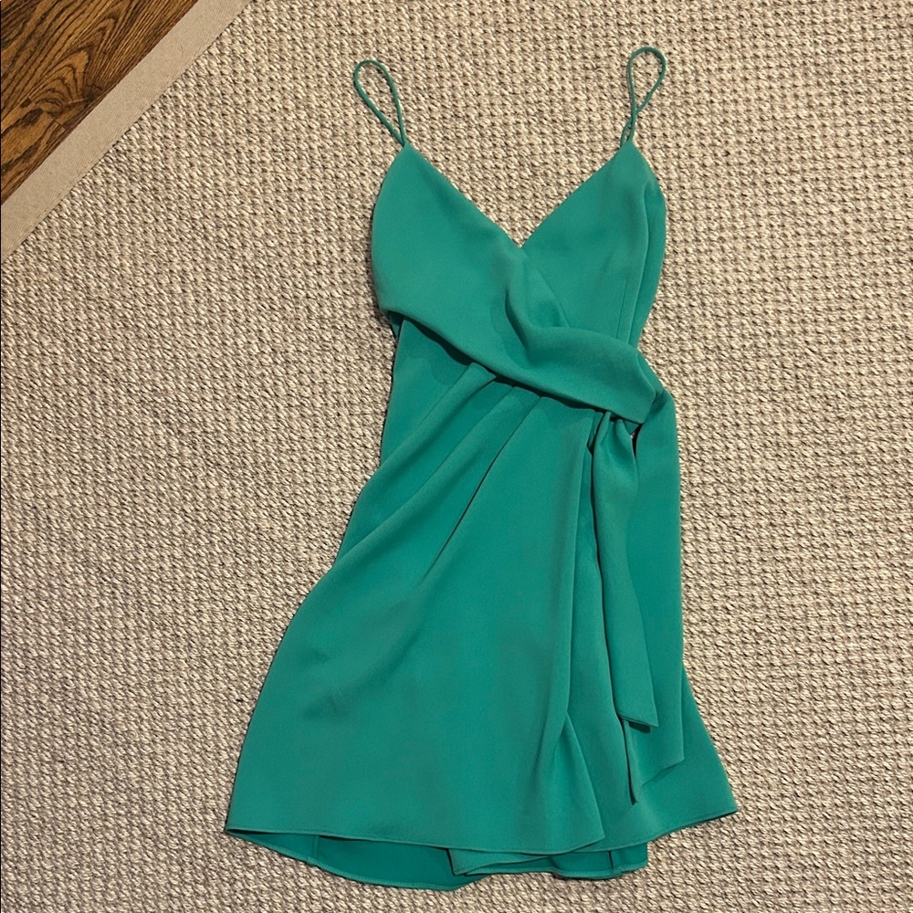 Alice + Olivia Vibrant Green Mini Dress